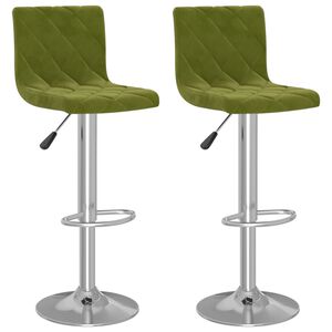 vidaXL Barhocker 2 Stk. Hellgr&uuml;n Samt