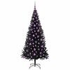 vidaXL Weihnachtsbaum mit 300 LEDs mit St&auml;nder Schwarz 180 cm PVC