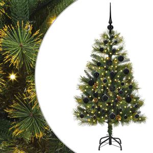 vidaXL K&uuml;nstlicher klappbarer Weihnachtsbaum mit Tannenzapfen 120 cm