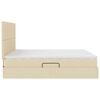 vidaXL Bett mit Stauraum und LED mit LED Creme 160 x 200 cm Polyester