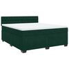 vidaXL Boxspringbett mit Matratze Dunkelgr&uuml;n 180x200 cm Samt