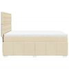 vidaXL Boxspringbett mit Matratze Creme 140x200 cm Stoff