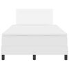 vidaXL Boxspringbett mit Matratze Wei&szlig; 120 x 200 cm Kunstleder