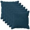 vidaXL Kissenbezug 6 pcs HOUTEN Blau 50 x 50 cm Samt
