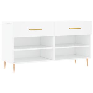 vidaXL Schuhbank Wei&szlig; 102x35x55 cm Holzwerkstoff