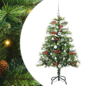 vidaXL K&uuml;nstlicher Weihnachtsbaum 150 LEDs Warmes Wei&szlig; PVC und Metall