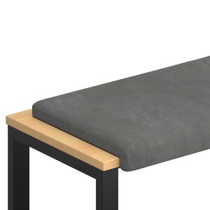vidaXL Bankkissen Samt Dunkelgrau Tiefe 35 cm