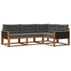 vidaXL Outdoor-Sofagarnitur mit Kissen 4 pcs Natur und Anthrazit