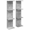 vidaXL Wandregal 2 stk. Betongrau 22 x 15 x 100 cm Holzwerkstoff