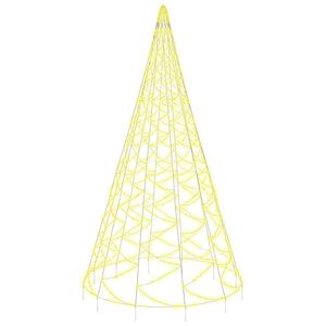 vidaXL LED-Weihnachtsbaum f&uuml;r Fahnenmast Warmwei&szlig; 3000 LEDs 800 cm