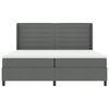 vidaXL Boxspringbett mit Matratze Dunkelgrau 200 x 200 cm Stoff