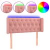 vidaXL LED Kopfteil Rosa 93x16x78/88 cm Samt