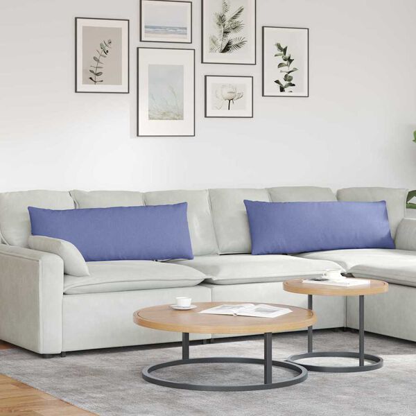 vidaXL Sofakissen 2 Stück Blau 120 x 40 cm Stoff