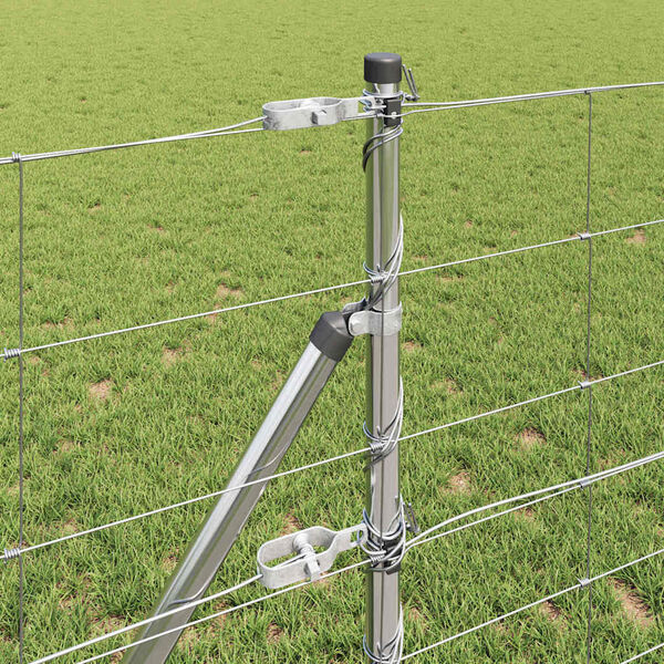 vidaXL Zaunpfosten Galvanisiert 25 x 0,8 m Stahl