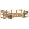 vidaXL Outdoor-Sofagarnitur 6 pcs Wei&szlig; 245 x 128,5 x 73 cm