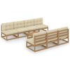 vidaXL 8-tlg. Garten-Lounge-Set mit Kissen Kiefer Massivholz