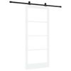 vidaXL Schiebet&uuml;r ORKDAL Wei&szlig; und Schwarz 93 x 211 cm