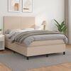 vidaXL Boxspringbett Matratze Cappuccino-Braun 140x200cm Kunstleder