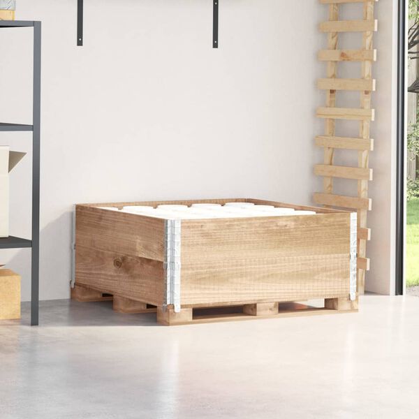 vidaXL Paletten-Aufsatzrahmen 2 Stk. 100x100 cm Massivholz Kiefer