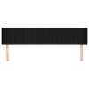 vidaXL Kopfteil mit Ohren Schwarz 203x16x78/88 cm Stoff