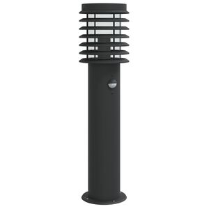 vidaXL Wegeleuchte mit Bewegungsmelder Schwarz 60 cm Edelstahl
