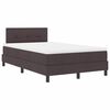 vidaXL Boxspringbett mit Matratze Dunkelbraun 120 x 200 cm Stoff