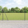 vidaXL Zaunpfosten Grau 10 x 1,2 m (60 x 60 mm Gitter) Stahl und PVC
