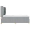 vidaXL Boxspringbett mit Matratze Hellgrau 190 x 140 cm Stoff