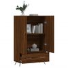 vidaXL Highboard Braun Eichen-Optik 69,5x31x115 cm Holzwerkstoff