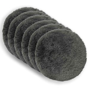 vidaXL Kissenbezug 6 pcs HEERLEN Hellgrau &Oslash; 30 cm PV Fleece