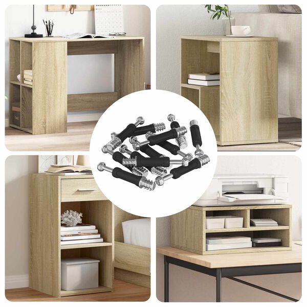 vidaXL Schwenkverschluss-Schraube 12 pcs Silber und Schwarz M6 x 40 mm