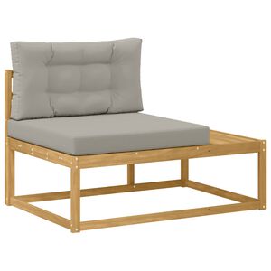 vidaXL Outdoor End Sofa mit Kissen Wei&szlig; 115 x 83 x 73 cm Polyester
