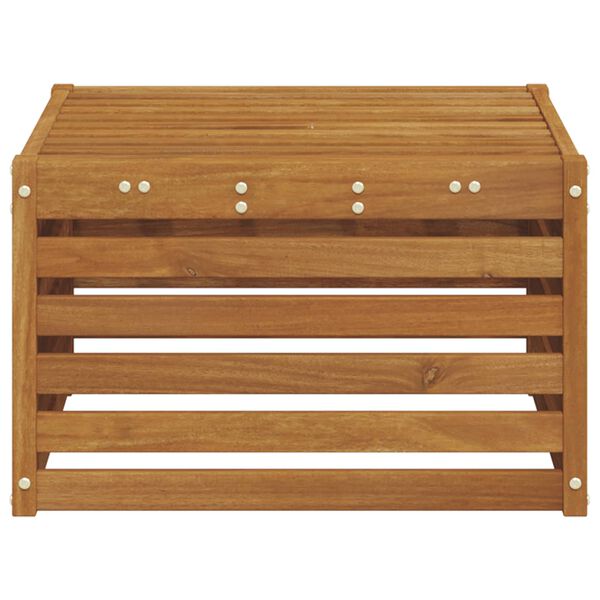 vidaXL Outdoor-Fu&szlig;hocker Massivholz Akazie Natur 59 x 59 x 37 cm