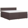 vidaXL Boxspringbett mit Matratze Dunkelbraun 200 x 200 cm Stoff