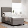 vidaXL Boxspringbett mit Matratze mit Kopfteil Taupe 90 x 190 cm Stoff