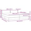 vidaXL Boxspringbett mit Matratze Rosa 200x220 cm Samt