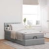 vidaXL Ottoman-Bett mit Matratze Hellgrau 80x200 cm Stoff