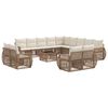 vidaXL Gartensofa-set 14 Stk. Beige und Cremewei&szlig; Poly-Rattan