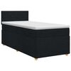 vidaXL Boxspringbett mit Matratze Schwarz 100 x 200 cm Stoff