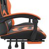 vidaXL Gaming-Stuhl mit Fu&szlig;st&uuml;tze Schwarz und Orange Kunstleder