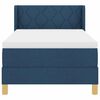 vidaXL Boxspringbett mit Matratze Blau 200 x 90 cm Polyester