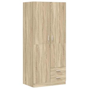 vidaXL Kleiderschrank Sonoma-Eiche 80x52x180 cm Holzwerkstoff