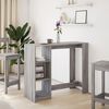 vidaXL Bartisch mit Regal Grau Sonoma 124x46x103,5 cm Holzwerkstoff