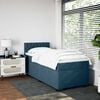 vidaXL Boxspringbett mit Matratze Blau 80x200 cm Samt