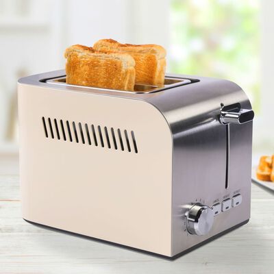 Bestron Toaster ATS300RE 850 W Elfenbeinfarben Vintage