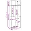 vidaXL Hochschrank Wei&szlig; 70x42,5x225 cm Holzwerkstoff