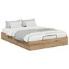 vidaXL Ottoman Bettgestell Artisan-Eiche 135 x 190 cm Holzwerkstoff