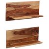 vidaXL Wandregale 2 Stk. 58x26x20 cm Massivholz Akazie