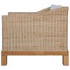 vidaXL Sessel mit Auflagen Natur Rattan
