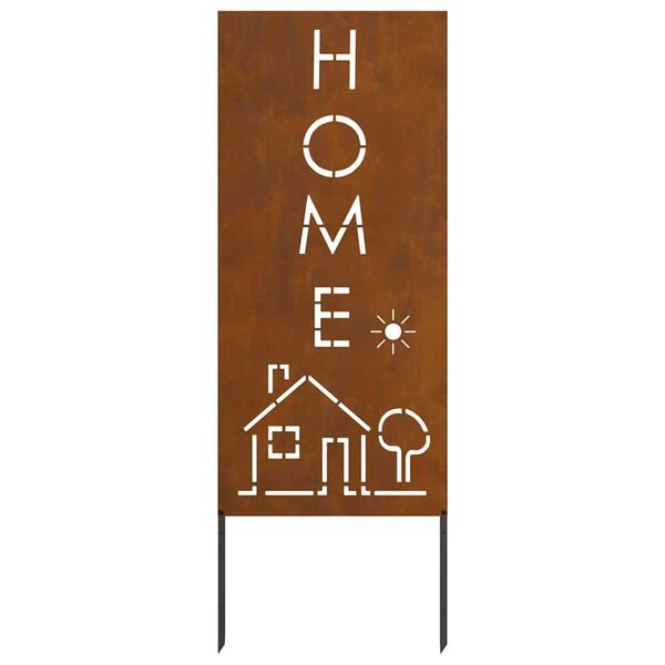 vidaXL Garten Sichtschutz-Leinwand Rostig 50 x 140 cm Wetterstahl